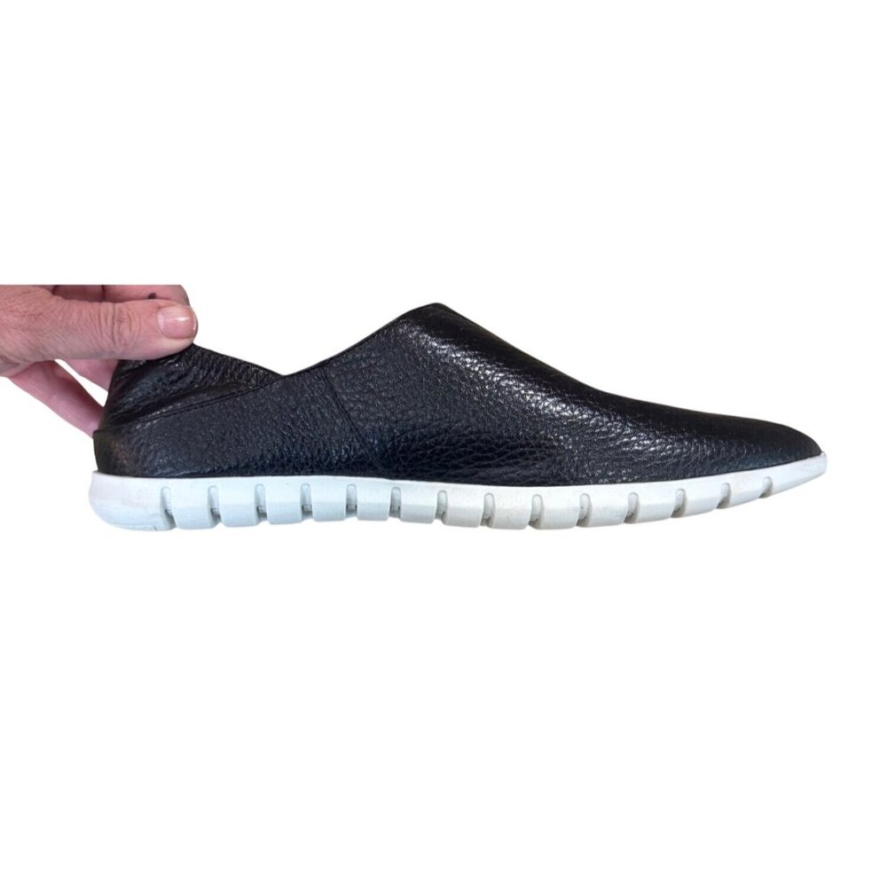 Vaneli Sport Black Leather Slip-On Shoes Athletic Sneakers Women 9N Athleisure